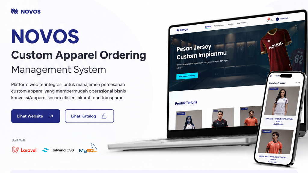 Novos Apparel: Sistem Informasi Manajemen & Custom Apparel Management Berbasis Web